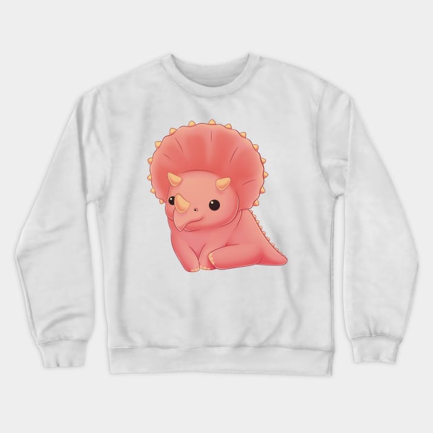 Cute Triceratops Crewneck Sweatshirt by TimeSkiff